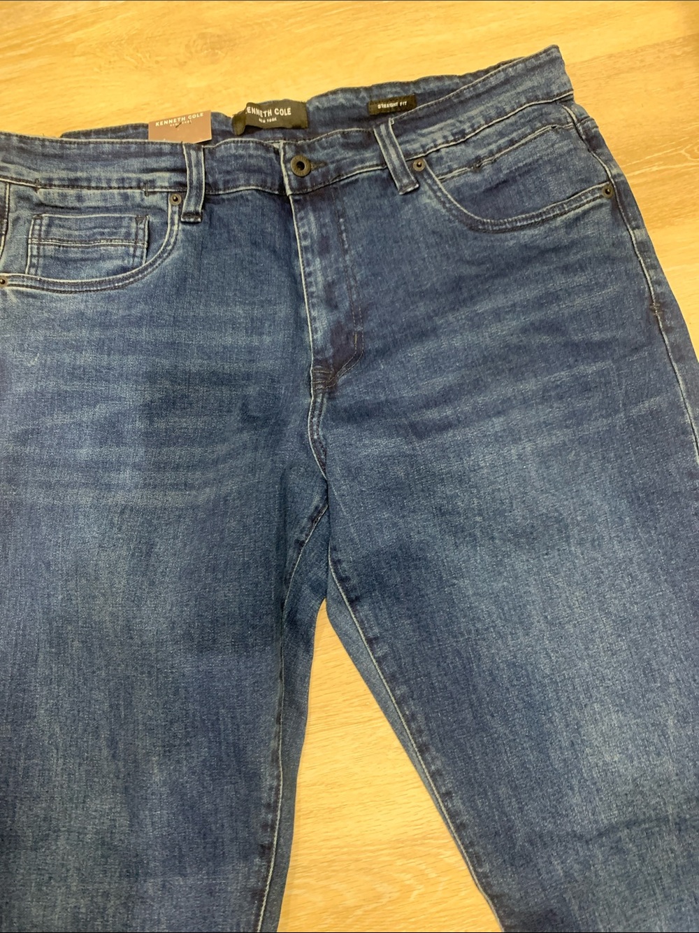 Kenneth Cole Slim Straight Men's Jeans in Dark Blue Wash